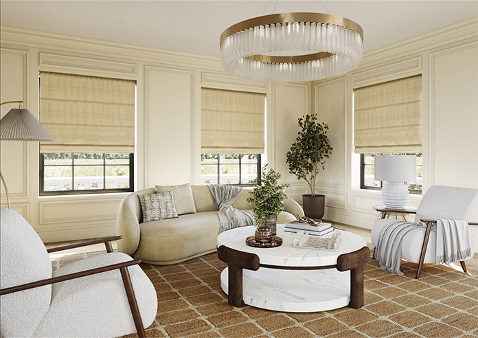 Lucerne Faux Silk, Alabaster - Roman Blind - Image 6